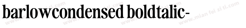 barlowcondensed boldtalic字体转换